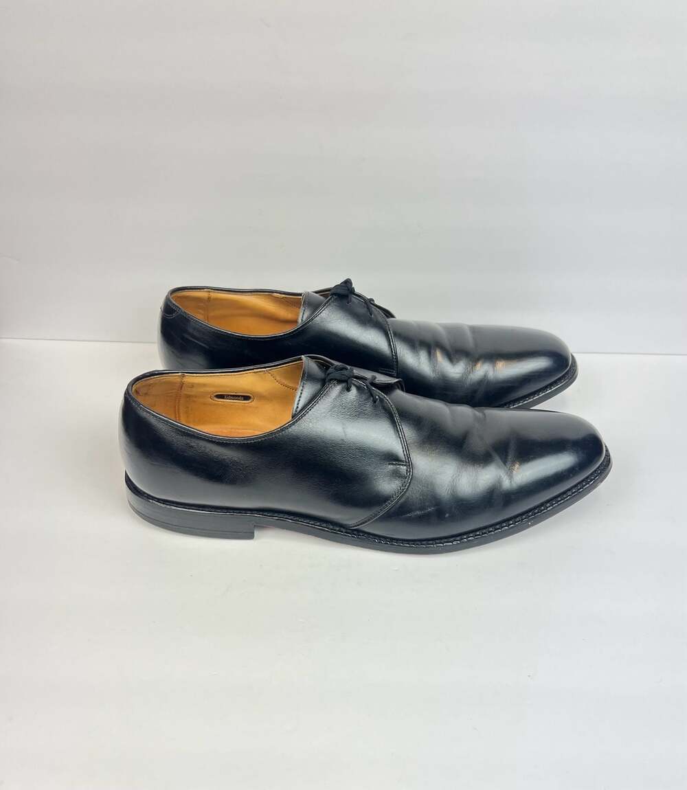 Vintage Allen Edmonds Durand Mens 15 B Black Leather Oxford Lace Up Dress Shoes